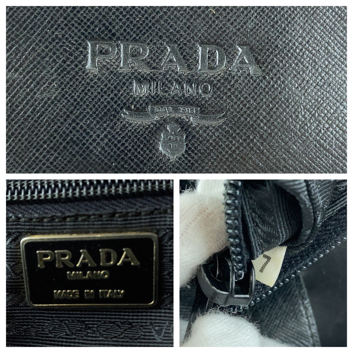 13158
PRADA プラダ ヴィンテージ サフィアーノ ブラック 黒 ゴールド金具 レザー トートバッグ ミニボストンバッグ  レディース
