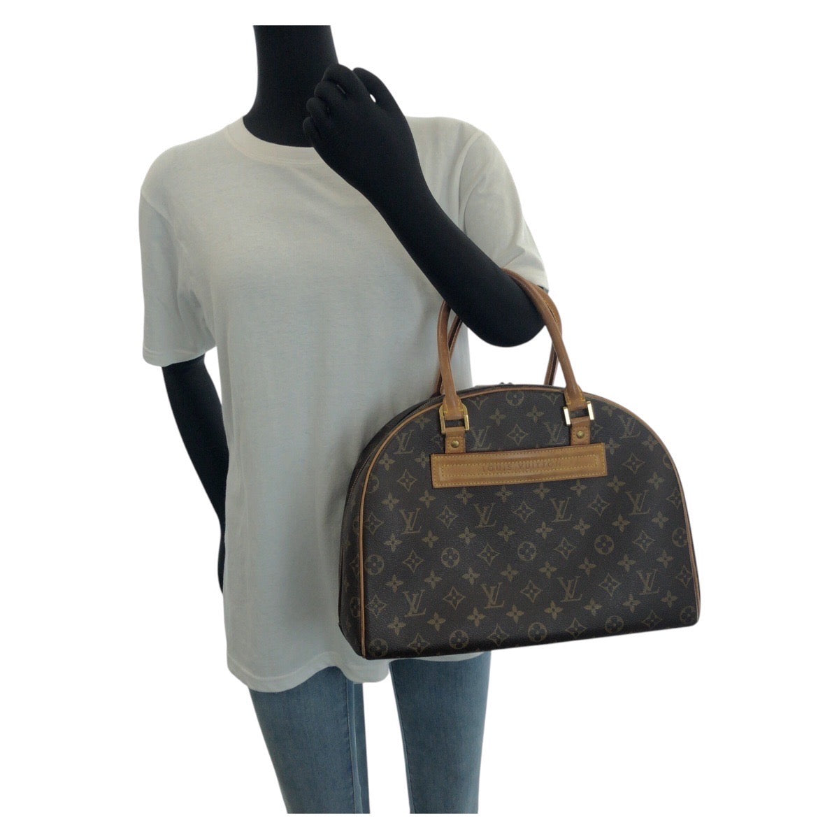 13159
LOUIS VUITTON ルイヴィトン モノグラム スペシャルオーダー SPO ノリータ ブラウン ゴールド金具 PVC / レザー M50204 トートバッグ ハンドバッグ   レディース AB54