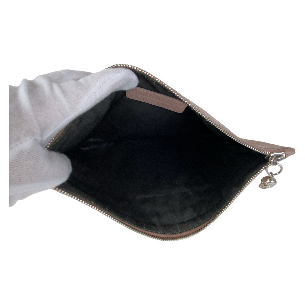 13160
Alexander McQueen アレキサンダーマックイーン ピンク シルバー金具 レザー クラッチバッグ セカンドバッグ  レディース ABP8