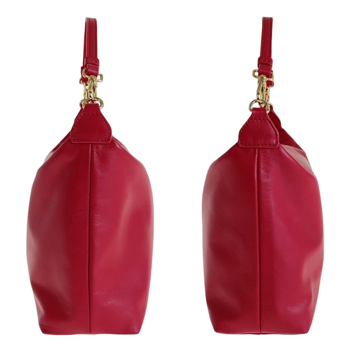 13161
Furla フルラ レッド ゴールド金具 レザー ハンドバッグ ショルダーバッグ 2way  レディース