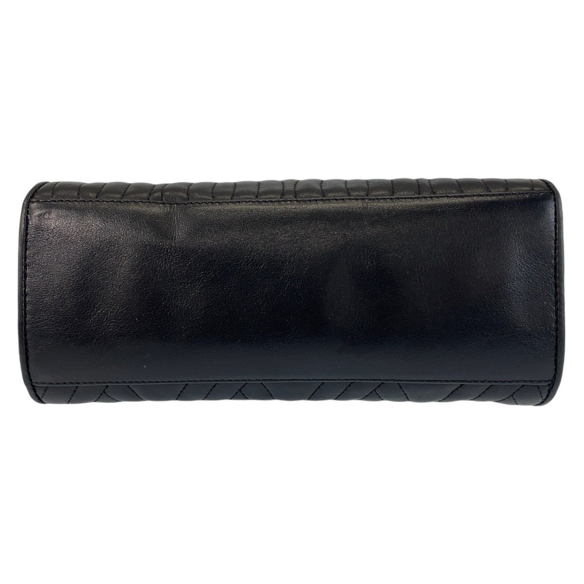 14044
FENDI フェンディ ヴィンテージ マカロニ ブラック 黒 ゴールド金具 レザー ハンドバッグ  レディース