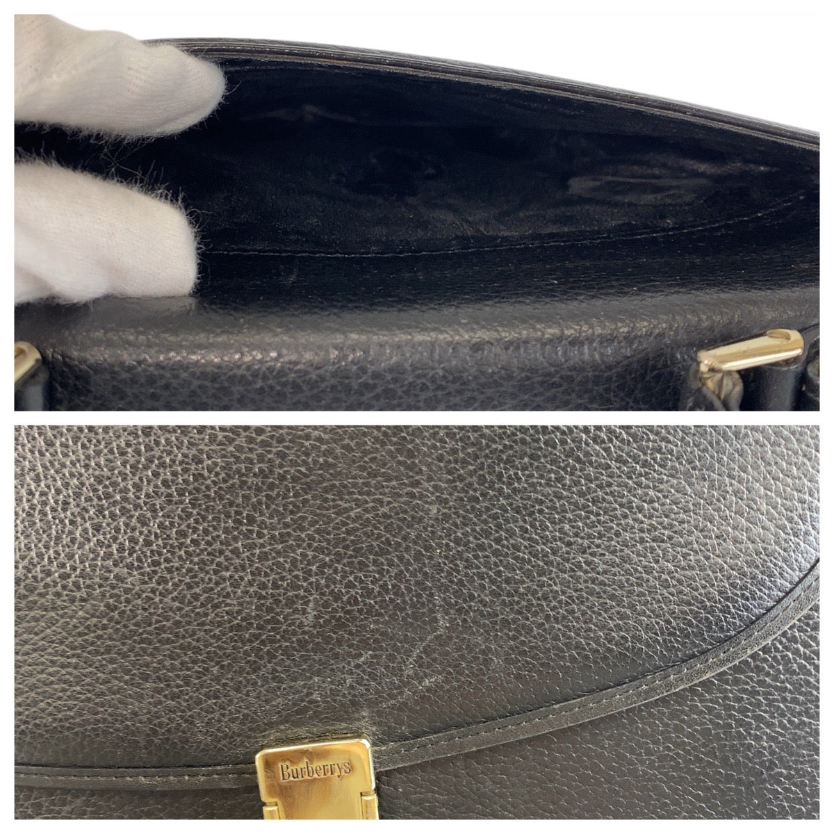14044
FENDI フェンディ ヴィンテージ マカロニ ブラック 黒 ゴールド金具 レザー ハンドバッグ  レディース