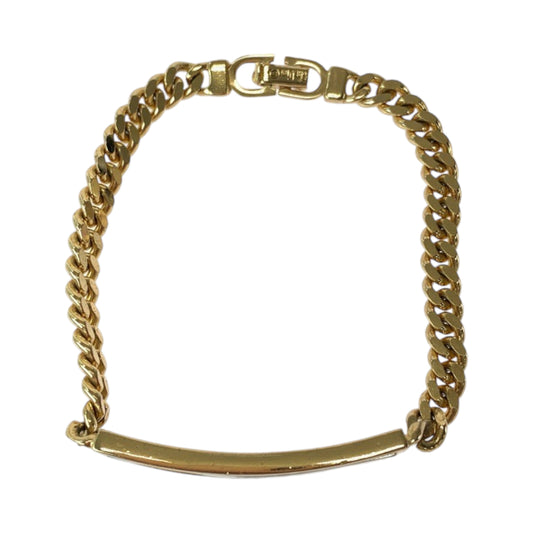 13169
Dior ディオール プレートトップロゴ ゴールド ホワイト メッキ ブレスレット  レディース