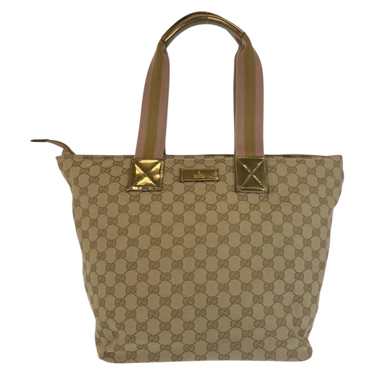 13171
GUCCI グッチ ベージュ ゴールド ゴールド金具 GGキャンバス 131231 トートバッグ ショルダーバッグ  レディース
