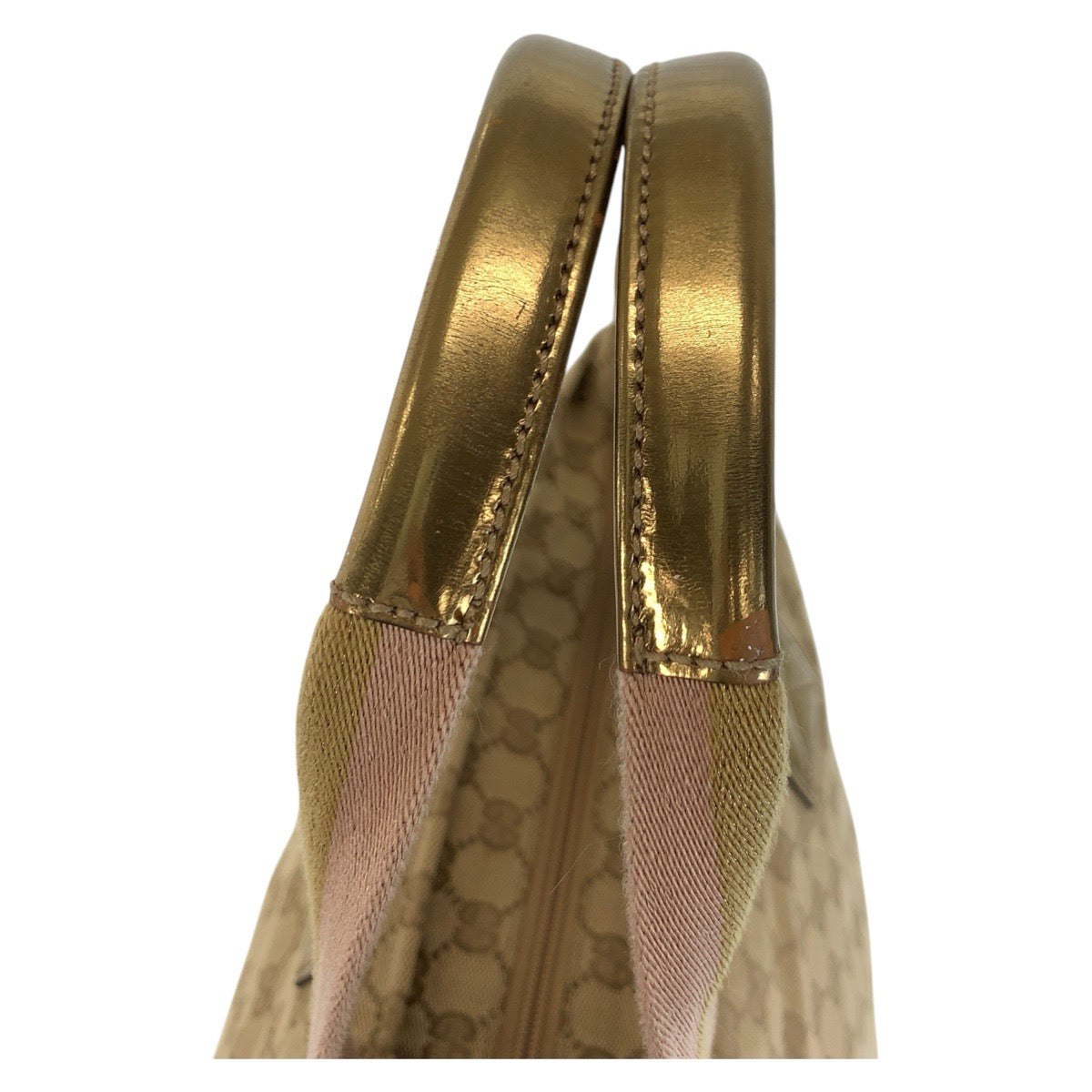 13171
GUCCI グッチ ベージュ ゴールド ゴールド金具 GGキャンバス 131231 トートバッグ ショルダーバッグ  レディース