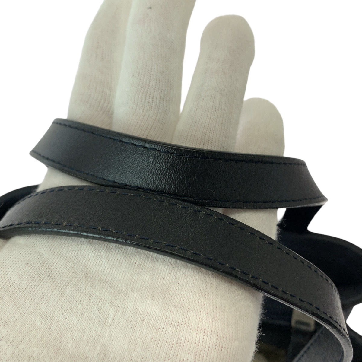 13175
BURBERRY バーバリー チェック柄 ネイビー シルバー金具 キャンバス トートバッグ ハンドバッグ  レディース