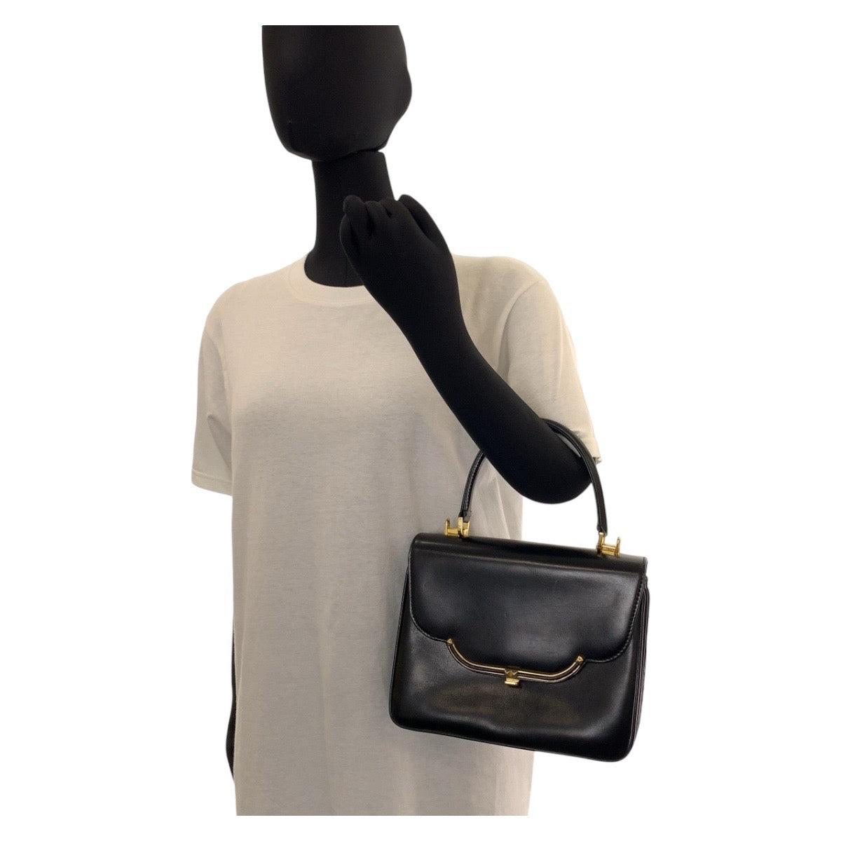 13176
BALLY バリー ヴィンテージ ブラック 黒 ゴールド金具 レザー ハンドバッグ ショルダーバッグ 2way  レディース ABP22