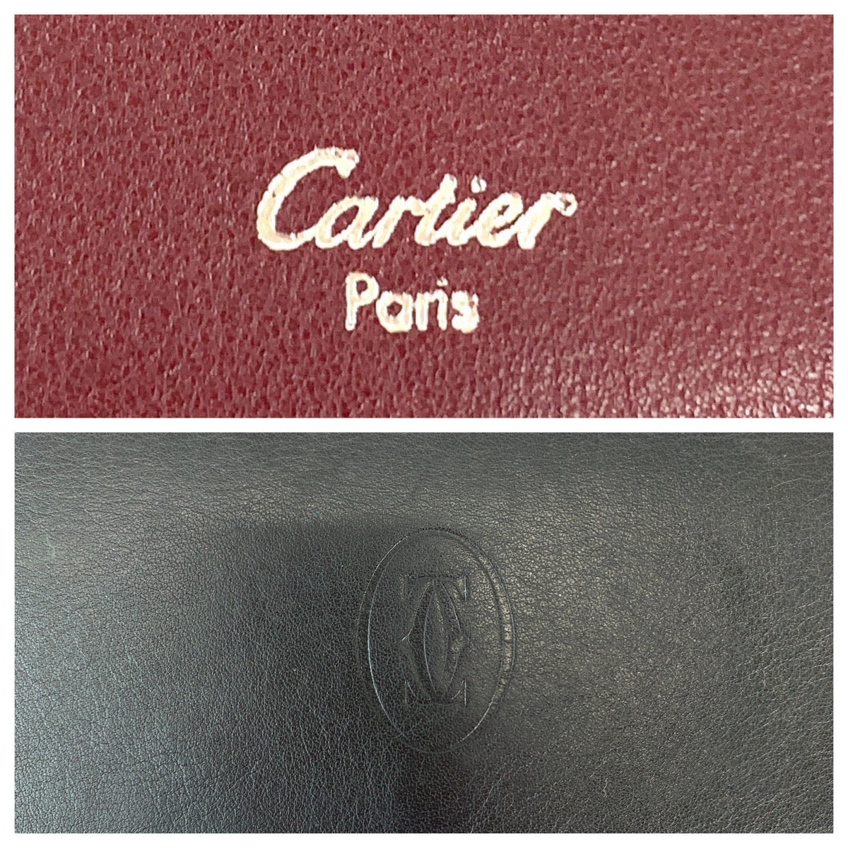 12790
CARTIER カルティエ マストライン カボション ドゥ カルティエ ブラック 黒 ボルドー シルバー金具 カーフ 三つ折り財布 折財布  レディース ABP20