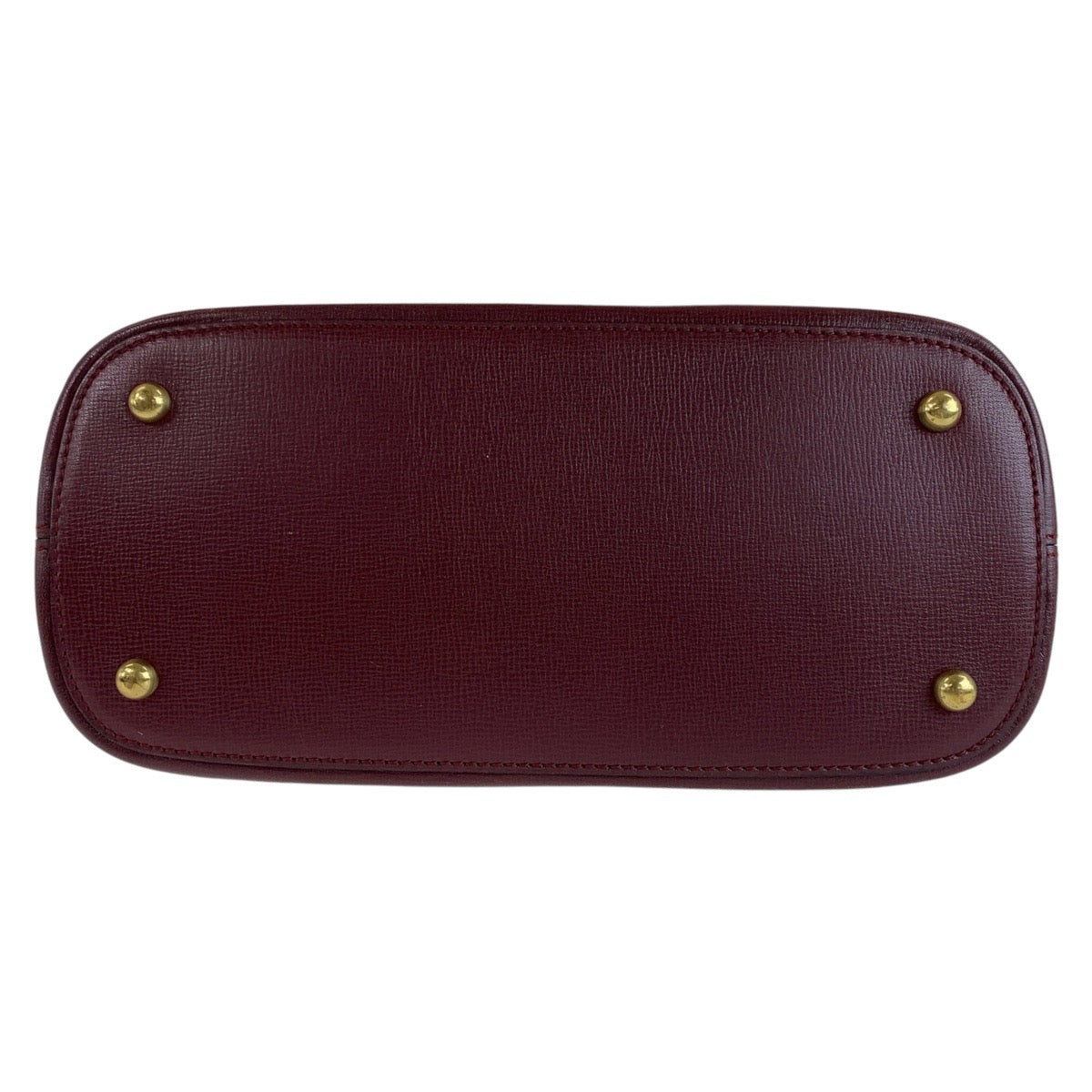 13177
CARTIER カルティエ マストライン ワインレッド ボルドー ゴールド金具 レザー ハンドバッグ  レディース