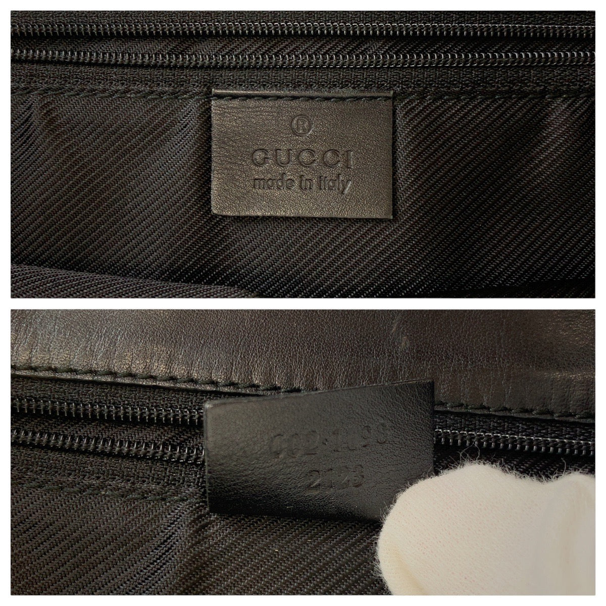 13178
GUCCI グッチ ブラック グレー ゴールド金具 GGキャンバス / レザー 002 1098 トートバッグ ショルダーバッグ  レディース
