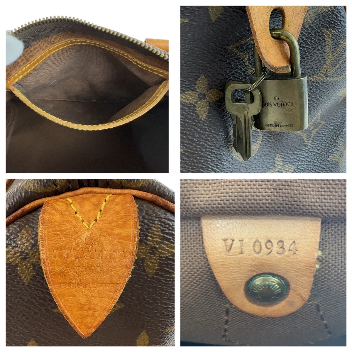 12790
LOUIS VUITTON ルイヴィトン モノグラム スピーディ25 ブラウン ゴールド金具 PVC / レザー M41528 ハンドバッグ ボストンバッグ  レディース