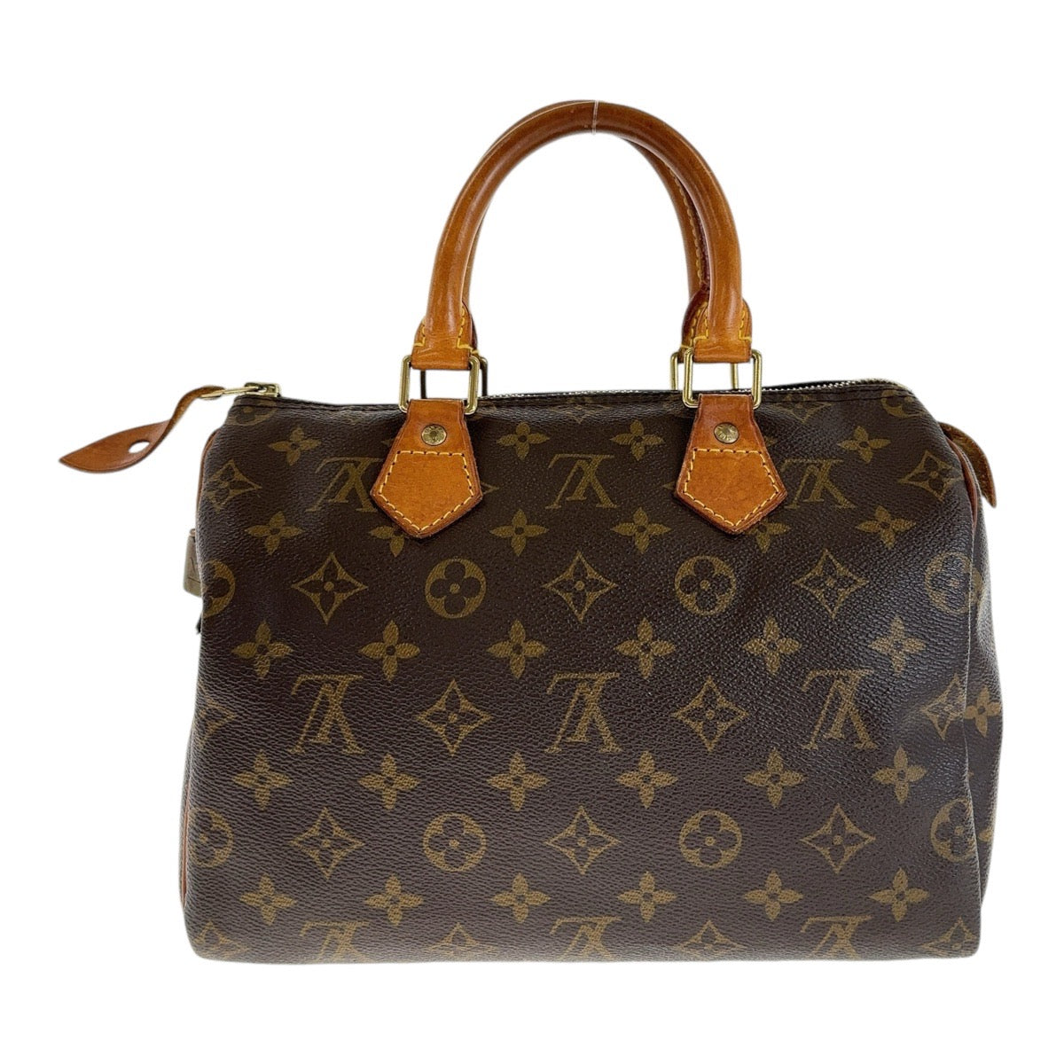 12790
LOUIS VUITTON ルイヴィトン モノグラム スピーディ25 ブラウン ゴールド金具 PVC / レザー M41528 ハンドバッグ ボストンバッグ  レディース