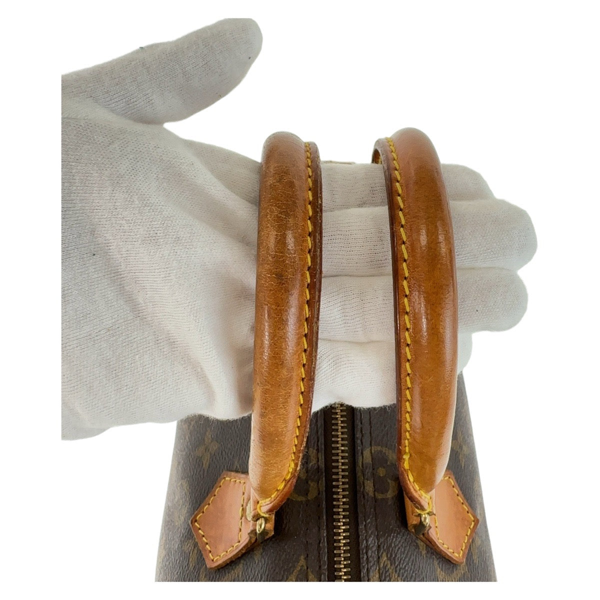 12790
LOUIS VUITTON ルイヴィトン モノグラム スピーディ25 ブラウン ゴールド金具 PVC / レザー M41528 ハンドバッグ ボストンバッグ  レディース