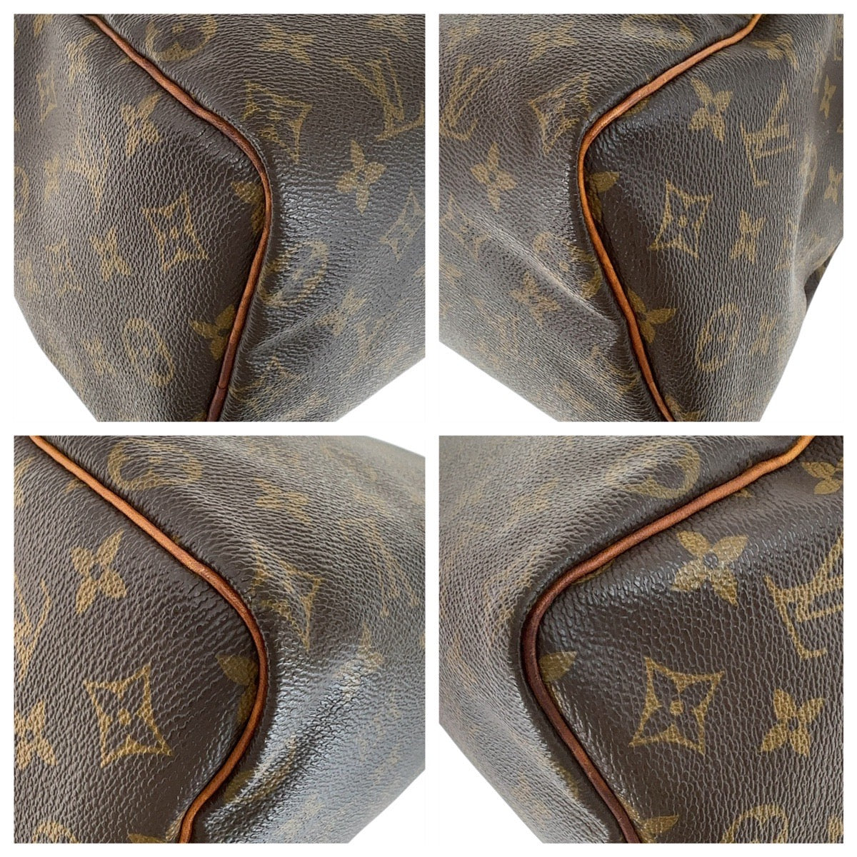 12790
LOUIS VUITTON ルイヴィトン モノグラム スピーディ25 ブラウン ゴールド金具 PVC / レザー M41528 ハンドバッグ ボストンバッグ  レディース