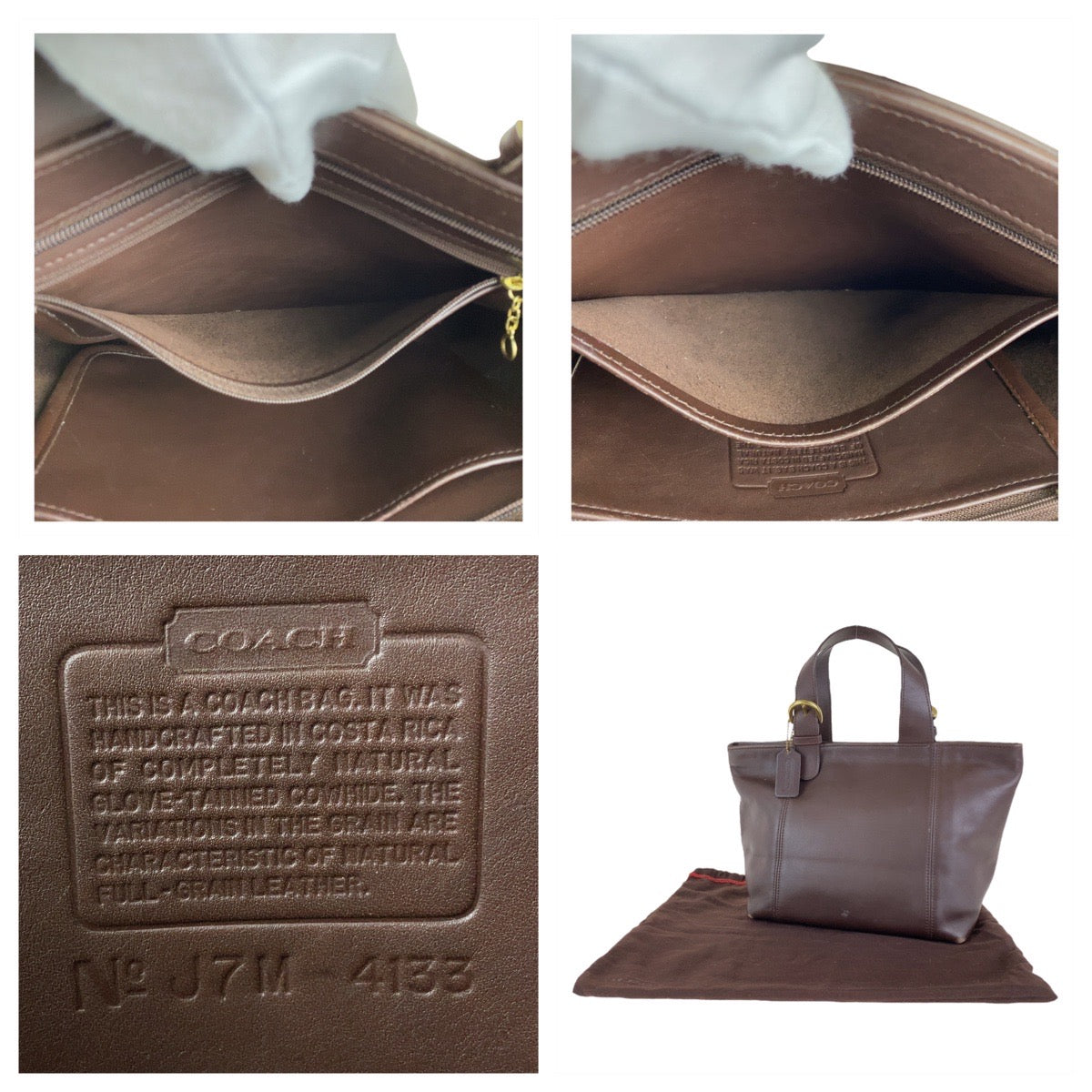 13182
COACH コーチ オールドコーチ ブラウン ゴールド金具 レザー トートバッグ ハンドバッグ  レディース