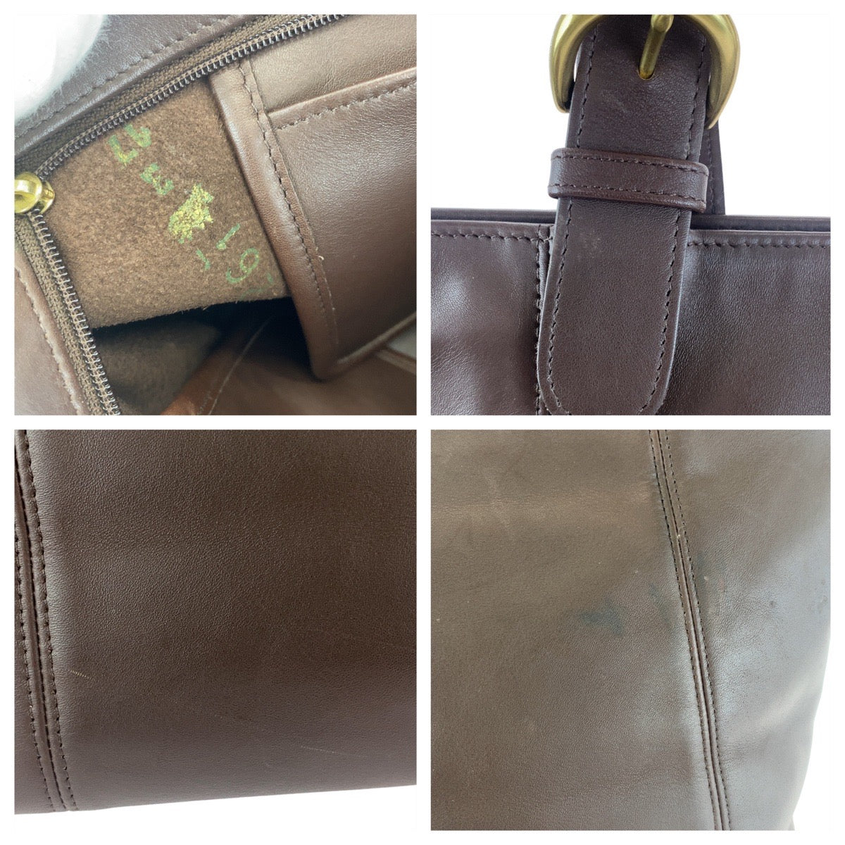 13182
COACH コーチ オールドコーチ ブラウン ゴールド金具 レザー トートバッグ ハンドバッグ  レディース
