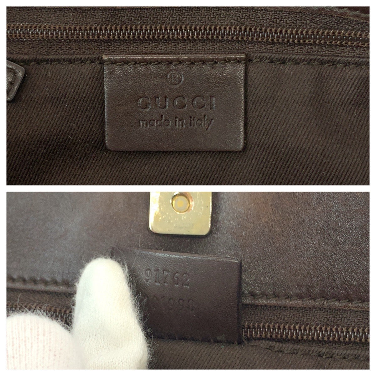 12283
GUCCI グッチ プレートチャーム ベージュ ブラウン ゴールド金具 GGキャンバス 91762 ショルダーバッグ ポシェット  レディース