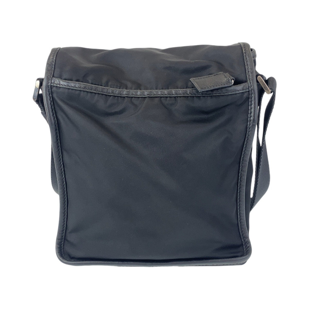 11230
PRADA プラダ テスート 男女兼用 ブラック シルバー金具 ナイロン ショルダーバッグ ポシェット  メンズ