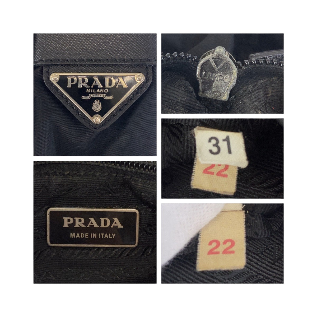 11230
PRADA プラダ テスート 男女兼用 ブラック シルバー金具 ナイロン ショルダーバッグ ポシェット  メンズ