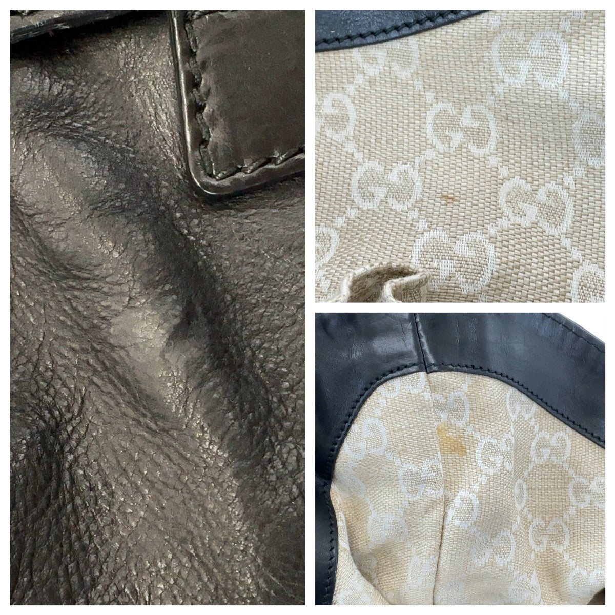 GUCCI グッチ ホースビット ブラック 黒 シルバー金具 レザー 296856 ホーボー トートバッグ ショルダーバッグ  レディース