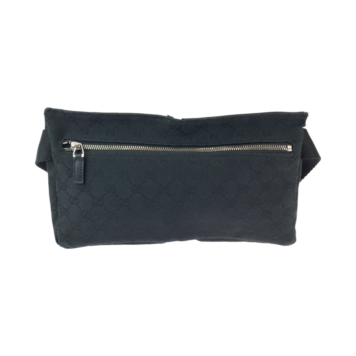 13189
GUCCI グッチ ブラック 黒 シルバー金具 GGキャンバス 28566 ボムバッグ ウエストバッグ  メンズ
