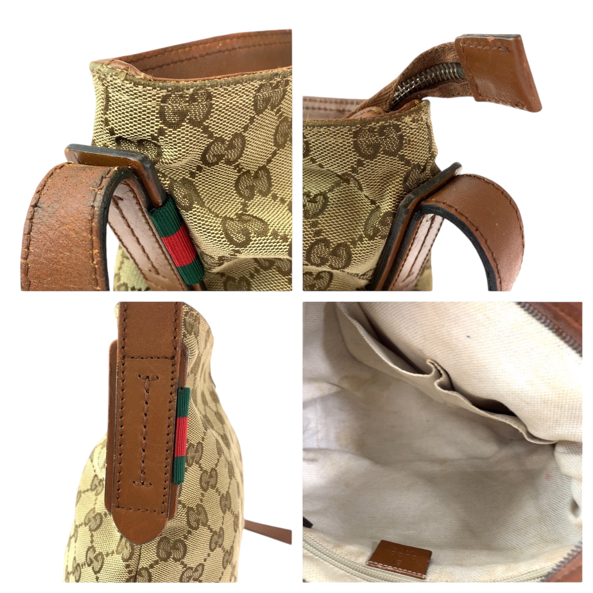 13192
GUCCI グッチ シェリーライン 男女兼用 ブラウン シルバー金具 GGキャンバス 337598 ショルダーバッグ メッセンジャーバッグ  レディース