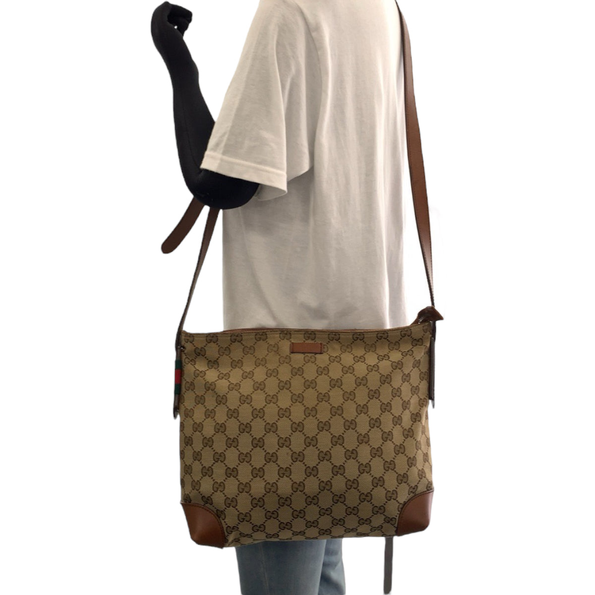 13192
GUCCI グッチ シェリーライン 男女兼用 ブラウン シルバー金具 GGキャンバス 337598 ショルダーバッグ メッセンジャーバッグ  レディース