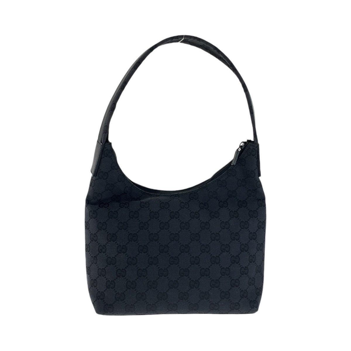 111842
GUCCI グッチ ホーボー ブラック 黒 シルバー金具 GGキャンバス 001 3386 ショルダーバッグ  レディース