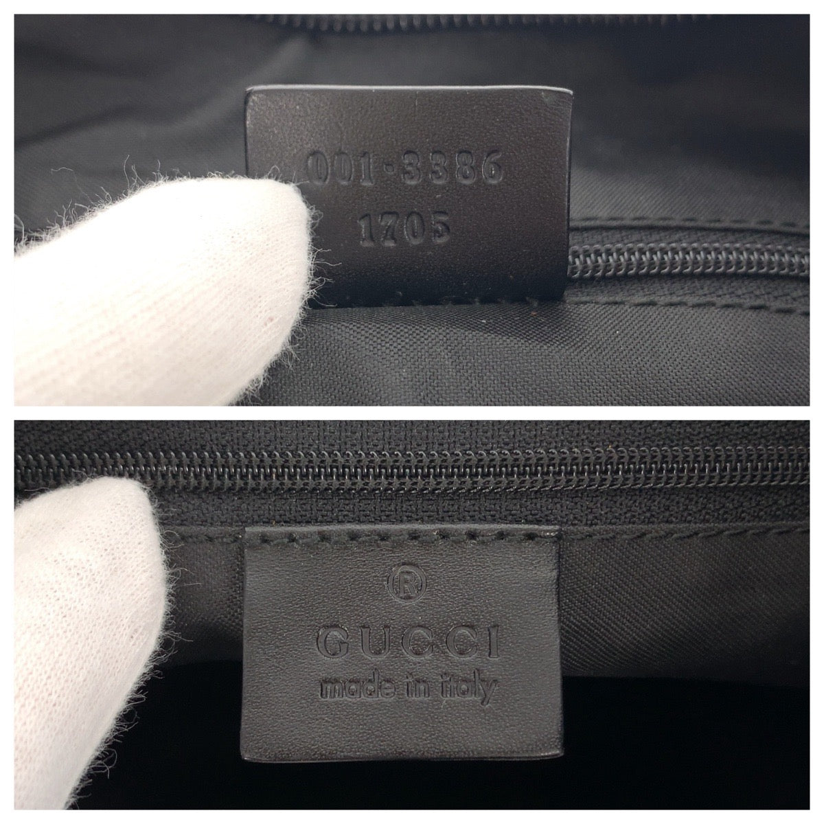 111842
GUCCI グッチ ホーボー ブラック 黒 シルバー金具 GGキャンバス 001 3386 ショルダーバッグ  レディース