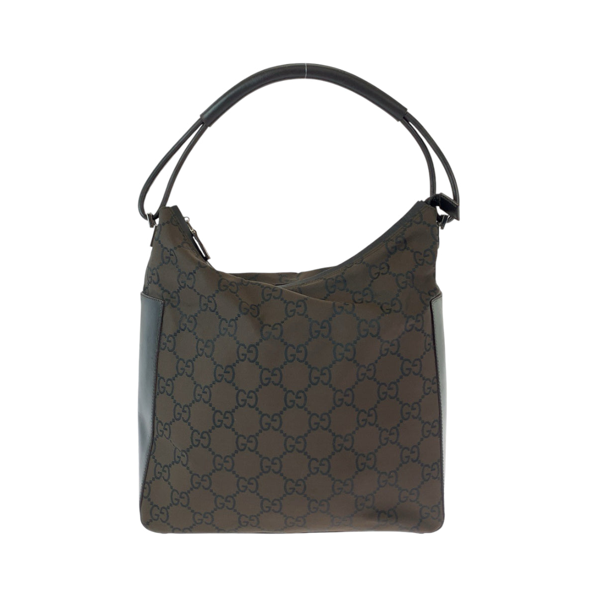 13193
GUCCI グッチ ブラウン シルバー金具 ナイロン 001 3770 ワンショルダーバッグ 肩掛け  レディース