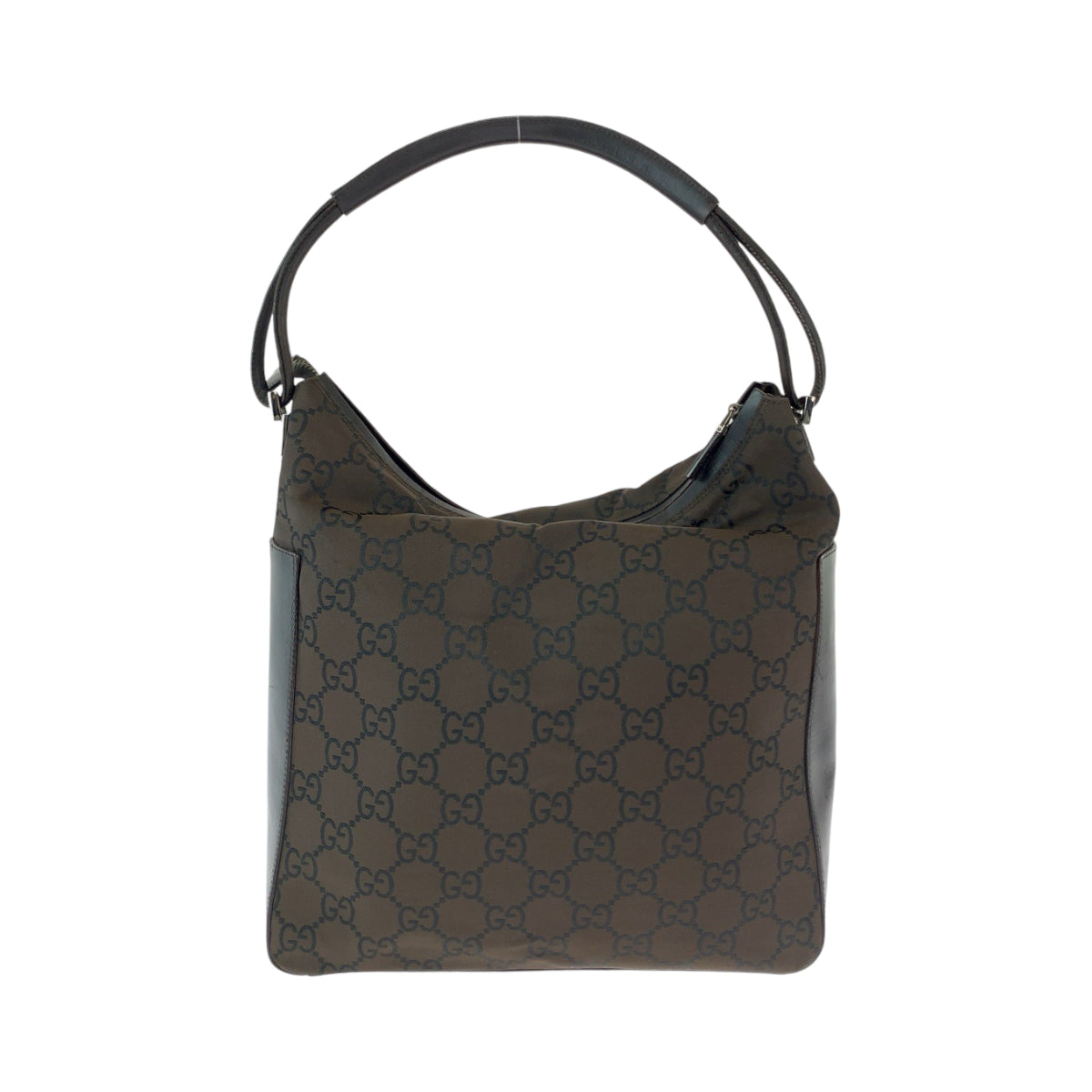 13193
GUCCI グッチ ブラウン シルバー金具 ナイロン 001 3770 ワンショルダーバッグ 肩掛け  レディース