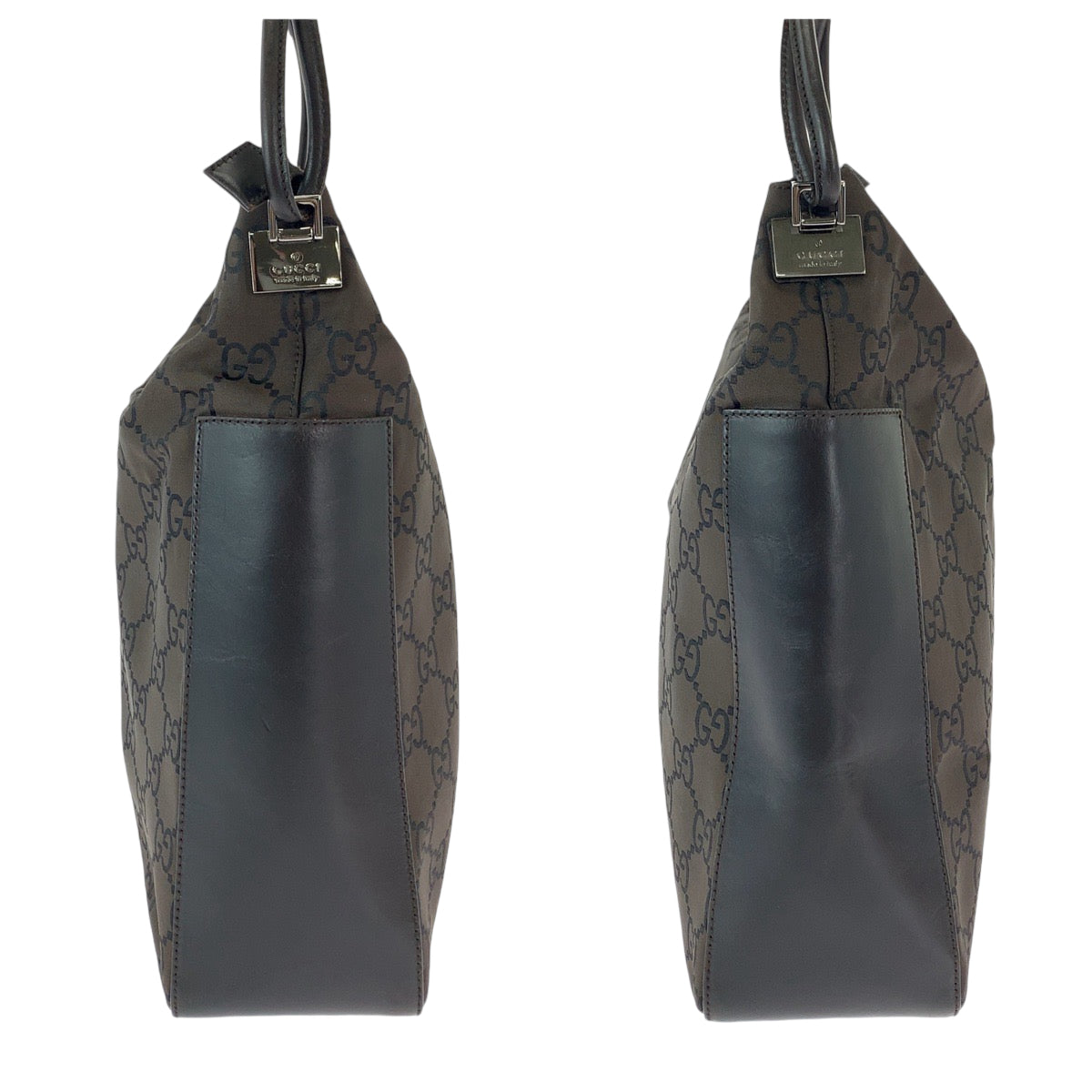 13193
GUCCI グッチ ブラウン シルバー金具 ナイロン 001 3770 ワンショルダーバッグ 肩掛け  レディース