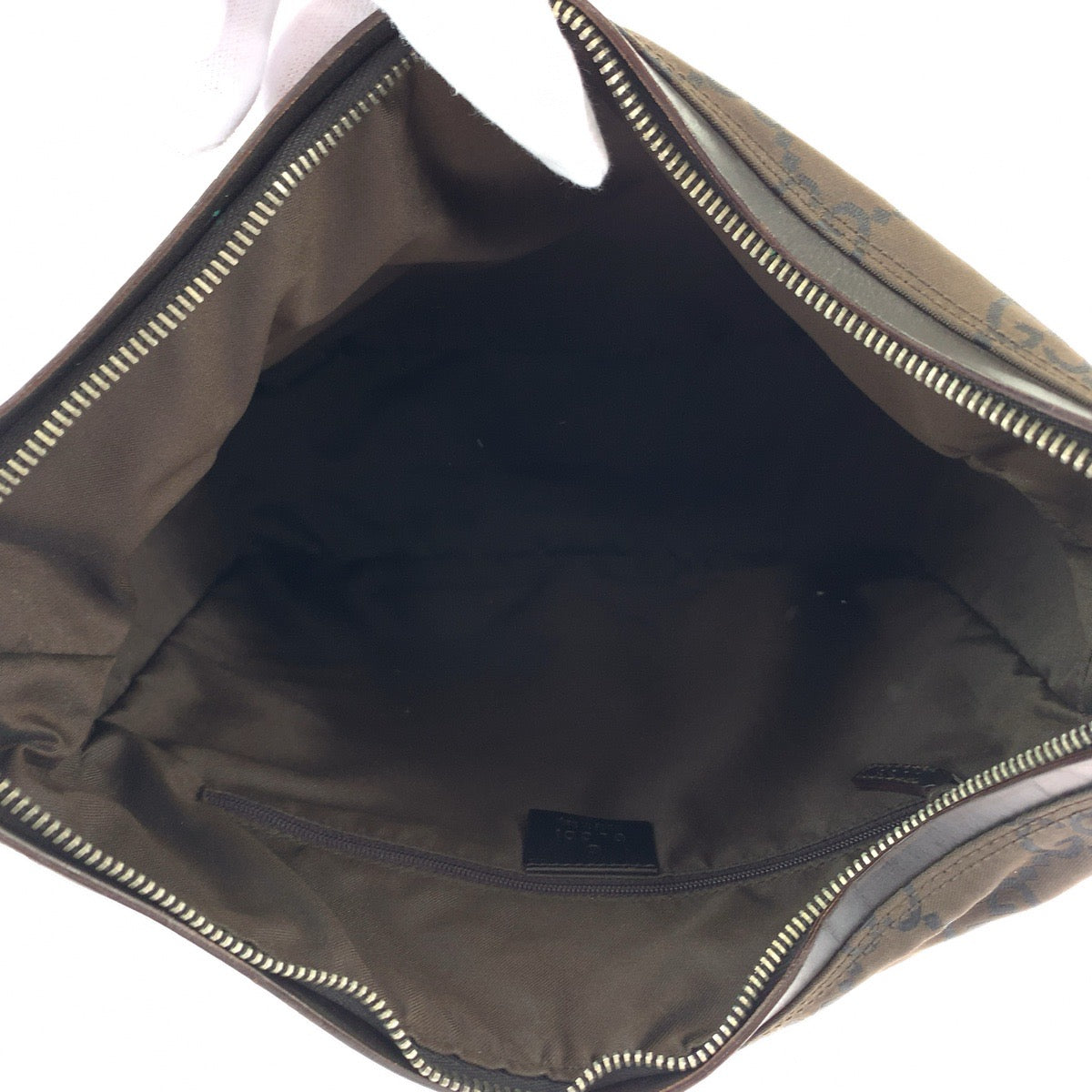 13193
GUCCI グッチ ブラウン シルバー金具 ナイロン 001 3770 ワンショルダーバッグ 肩掛け  レディース