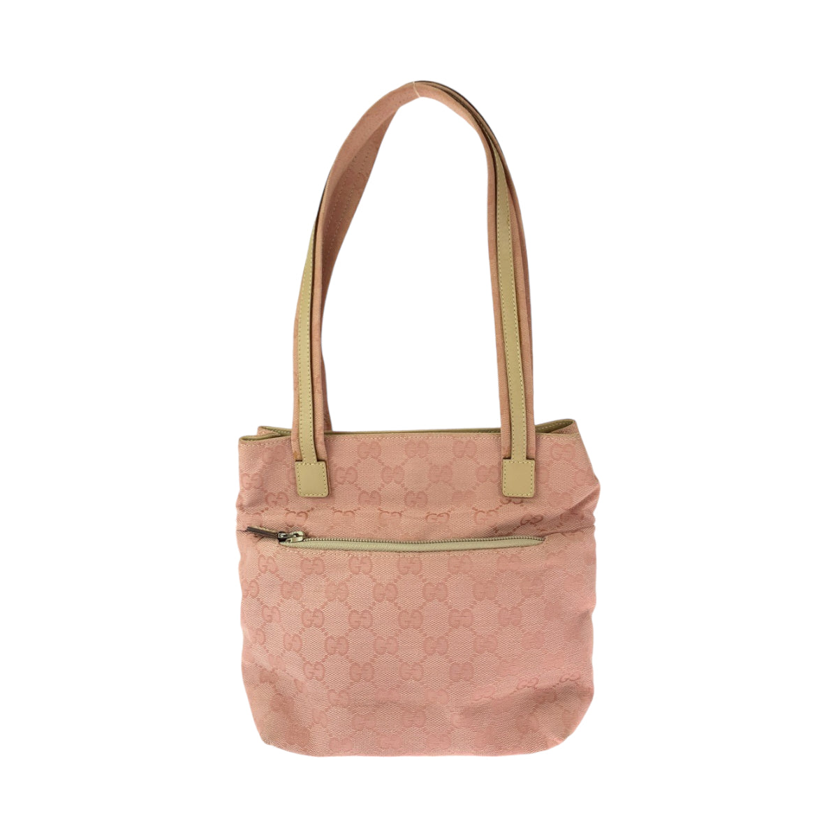 13194
GUCCI グッチ ピンク ベージュ シルバー金具 GGキャンバス 002 1075 トートバッグ ショルダーバッグ  レディース
