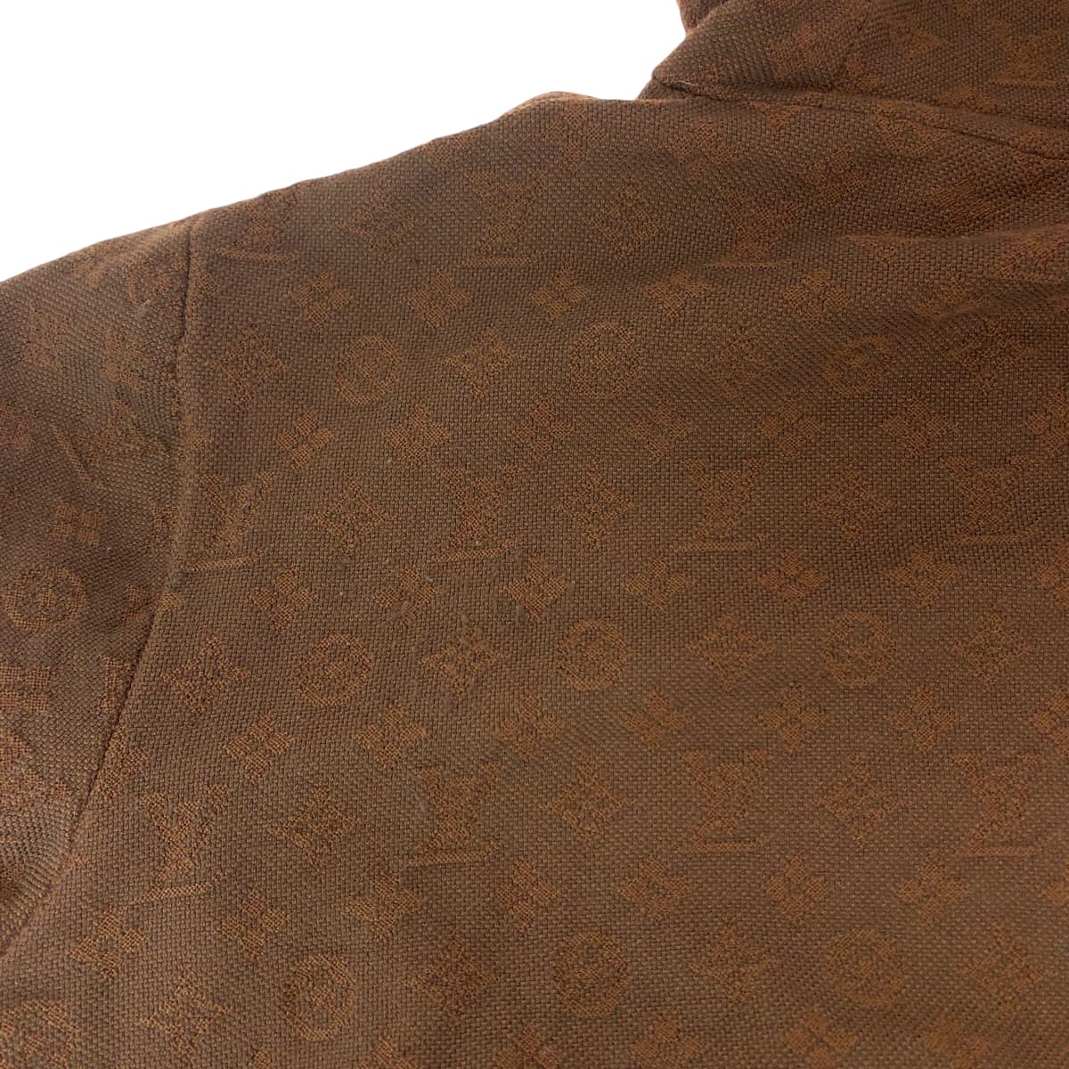 11838
 LOUIS VUITTON Louis Vuitton Monogram Size L Brown Wool RM212 AU7 HLN81W Jacquard Hoodie Men's