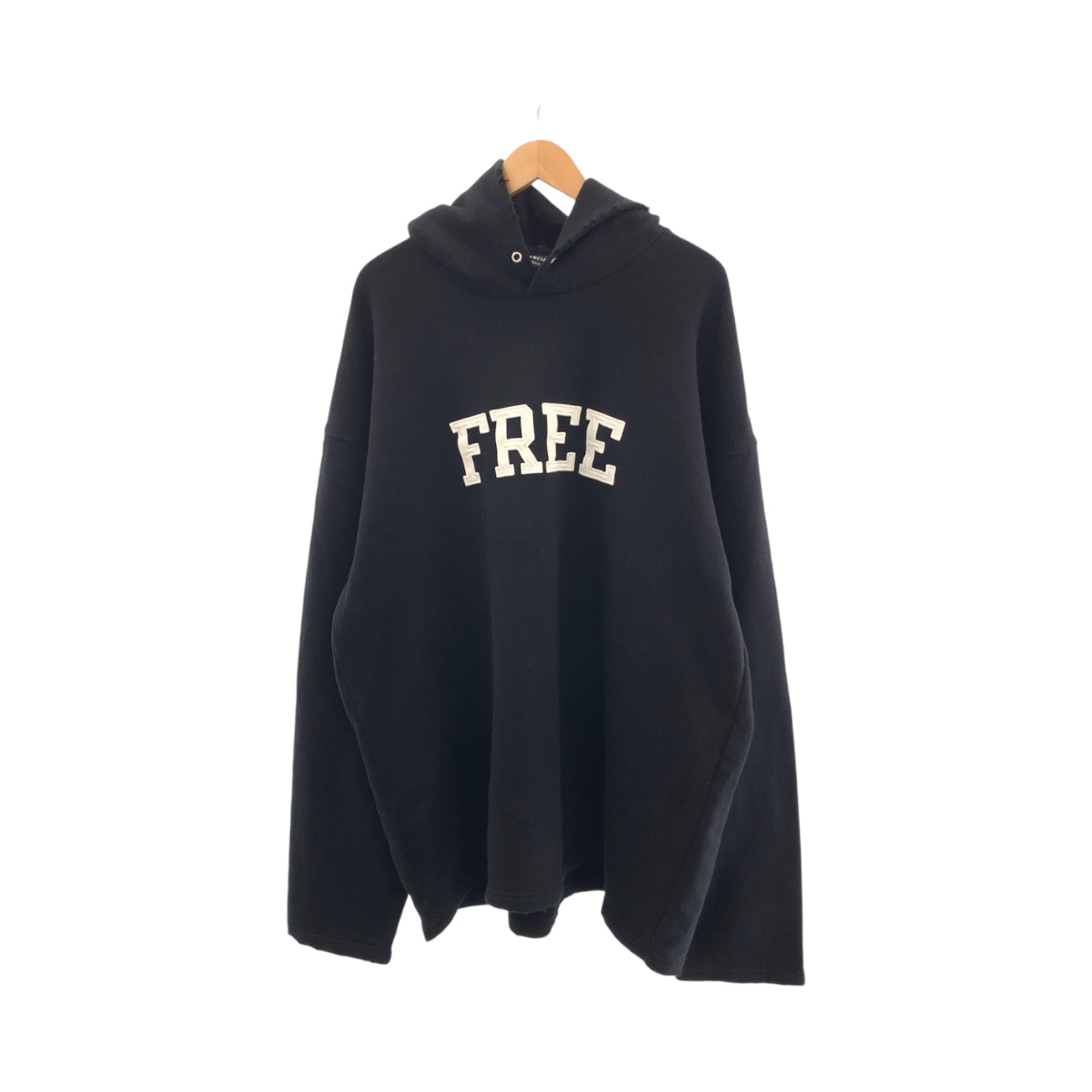 13196
BALENCIAGA バレンシアガ 21AW FREE NO RIB HOODIE サイズXXS ブラック 黒 ホワイト コットン MT74 661711 TKVD4 パーカー フーディ ダメージ加工  メンズ ABP32