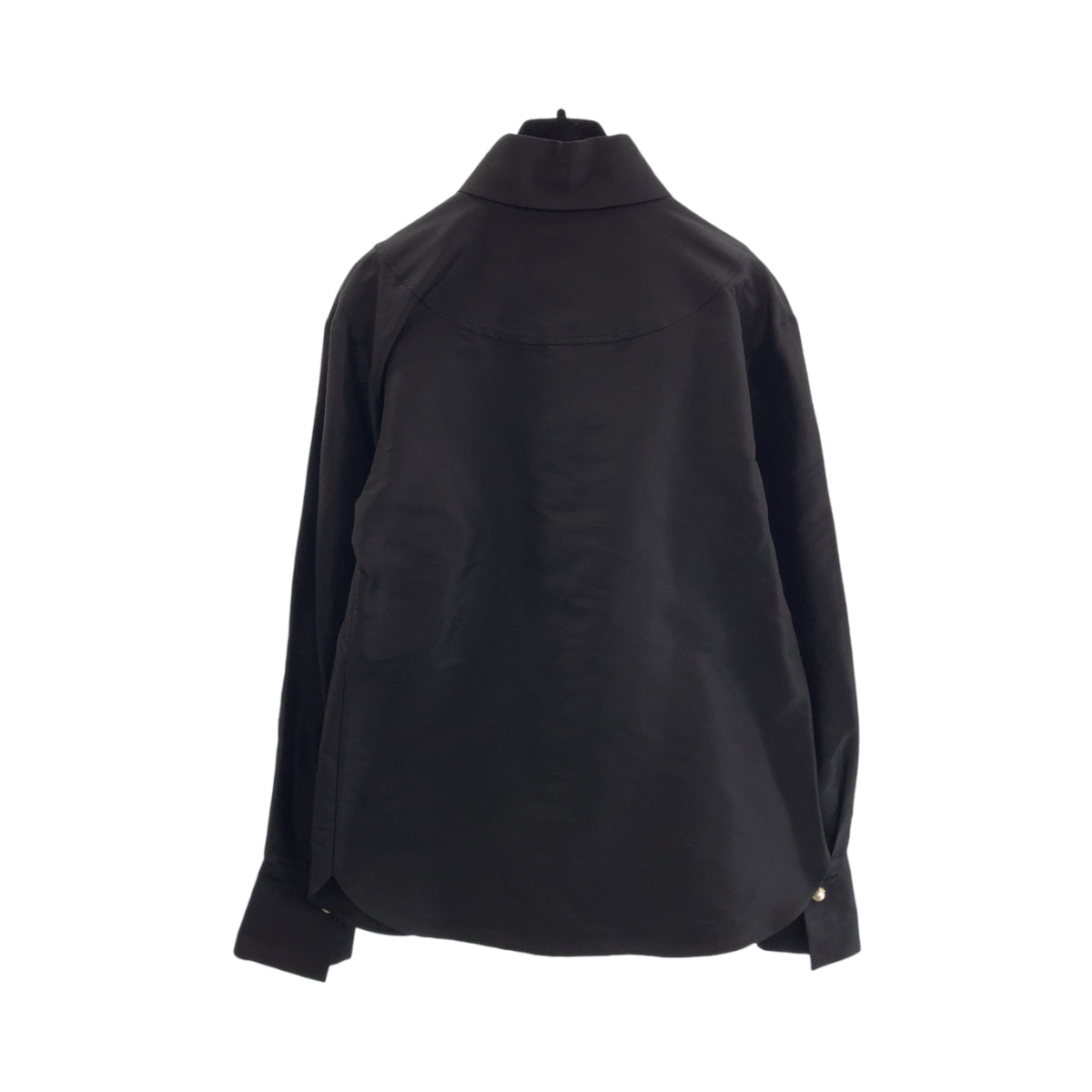 13209
CHANEL シャネル フェイクパール サイズ36 ブラック ゴールド金具 シルク P64478V24243 長袖シャツ ドレスシャツ シルクシャツ レディース ABP48