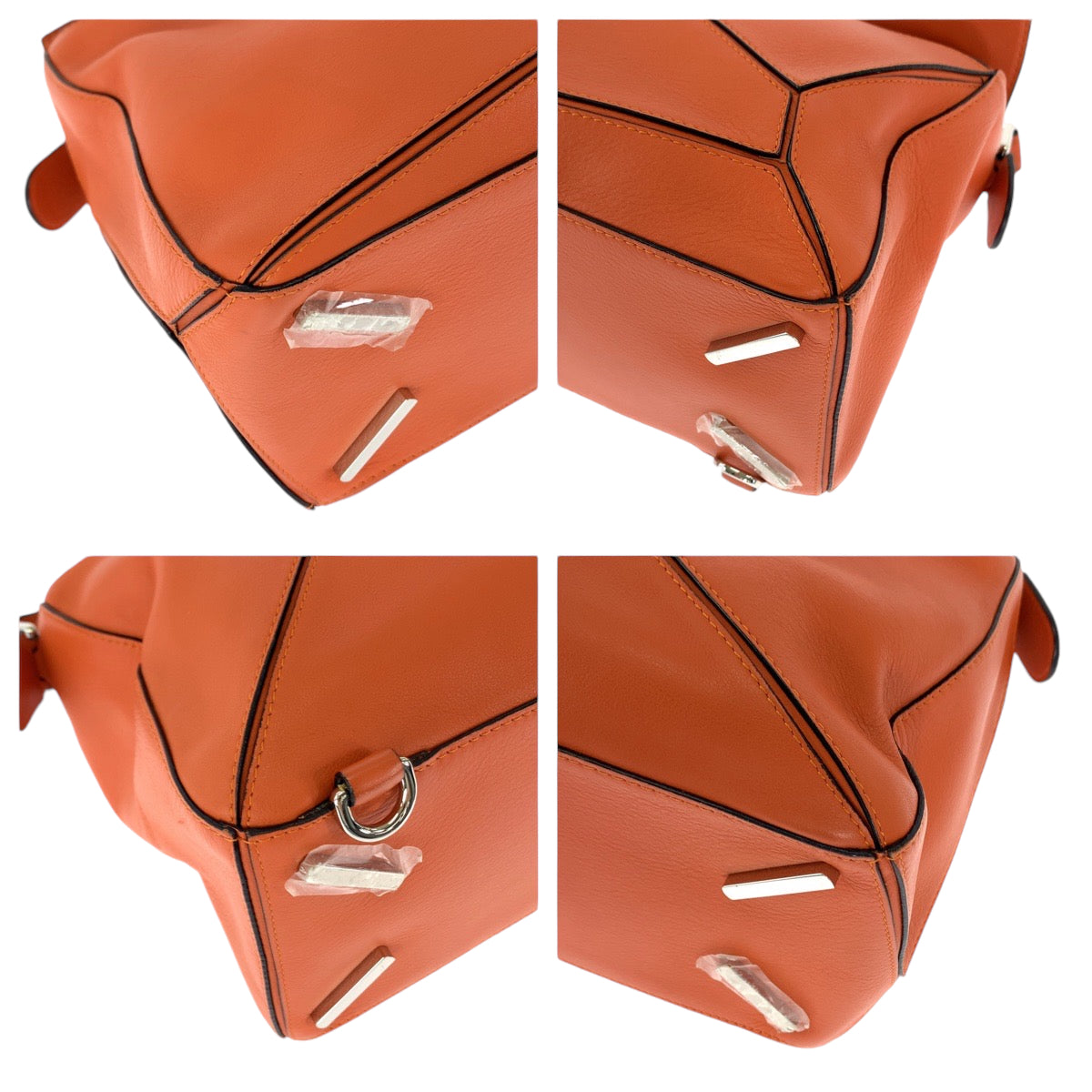 13217
LOEWE ロエベ アナグラム パズルバッグ オレンジ シルバー金具 カーフ ハンドバッグ ショルダーバッグ 2way  レディース