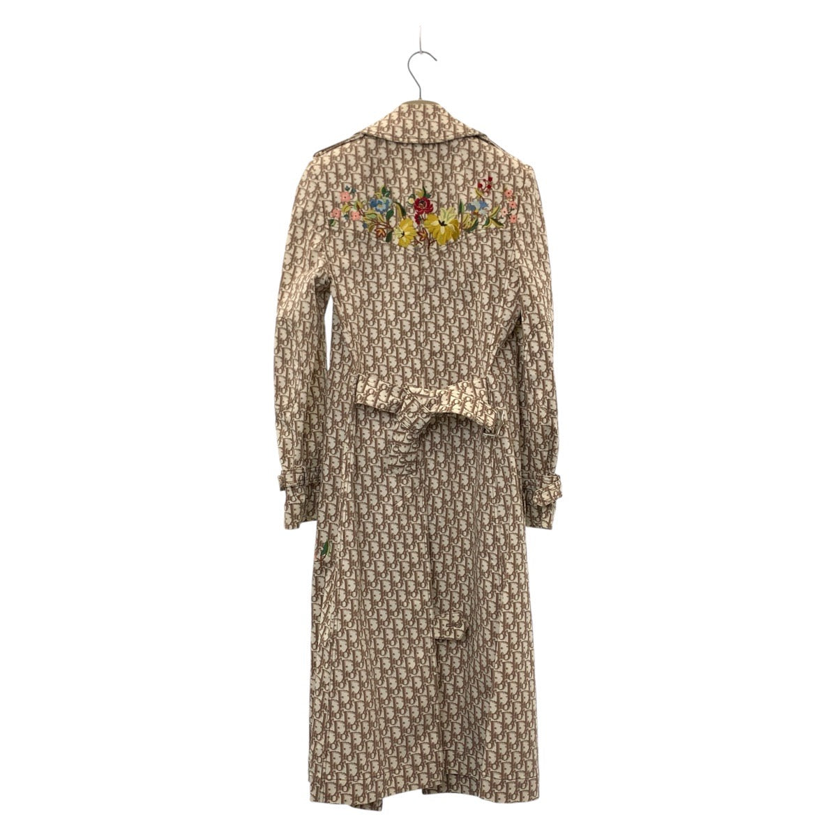 13219
Dior ディオール ヴィンテージ トロッター 花柄 刺繍 サイズ36 ベージュ シルバー金具 コットン トレンチコート レディース A190