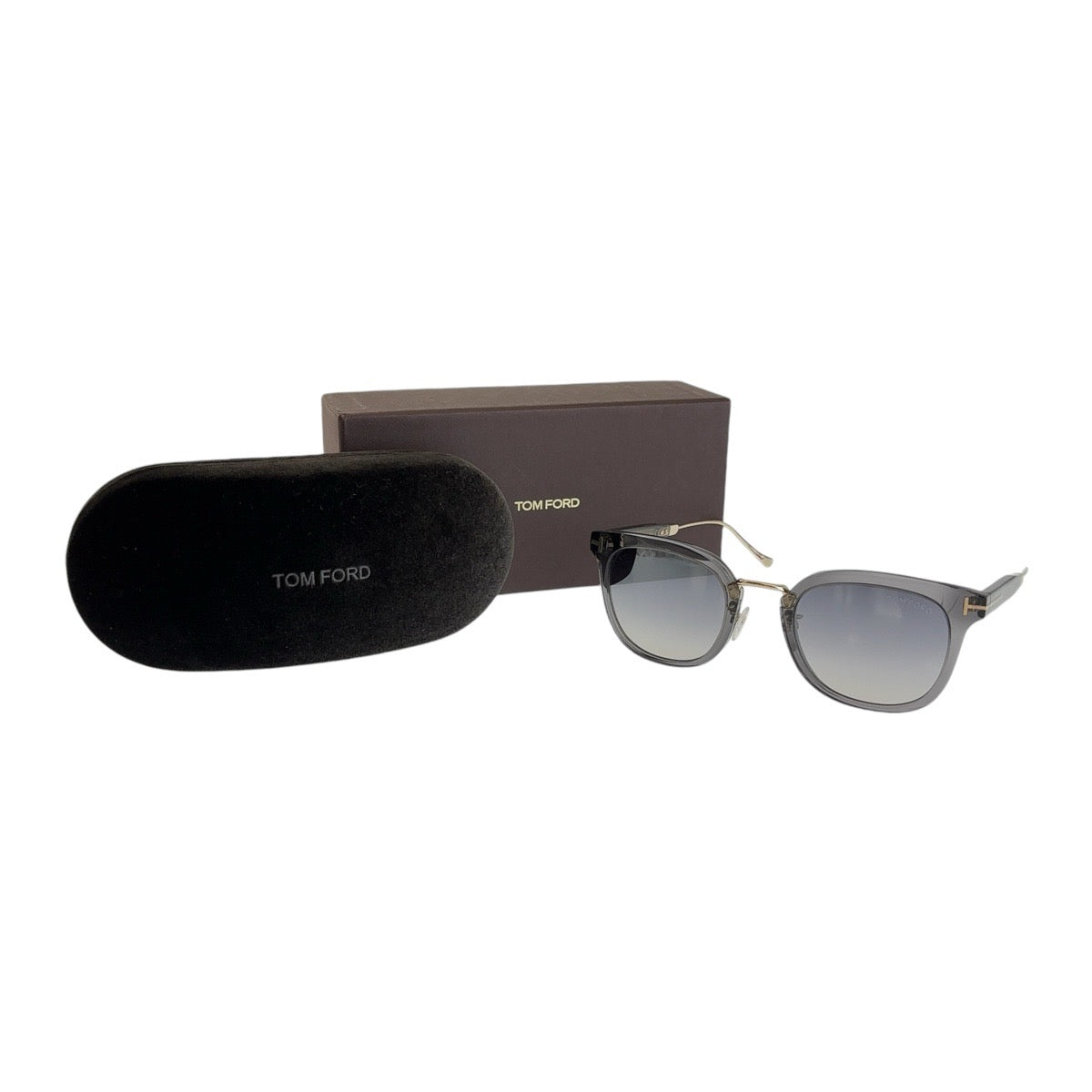 13220
 TOM FORD Tom Ford Black Silver Hardware Plastic/Metal T F548-K 20C 53□24 145 3 Sunglasses Silver Mirror Lens Wellington Men's