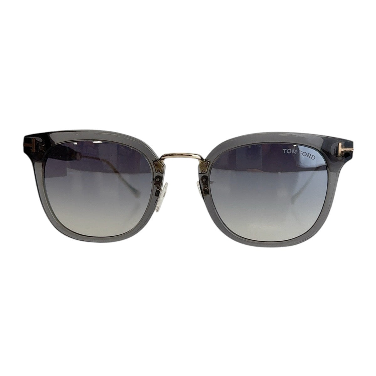 13220
 TOM FORD Tom Ford Black Silver Hardware Plastic/Metal T F548-K 20C 53□24 145 3 Sunglasses Silver Mirror Lens Wellington Men's