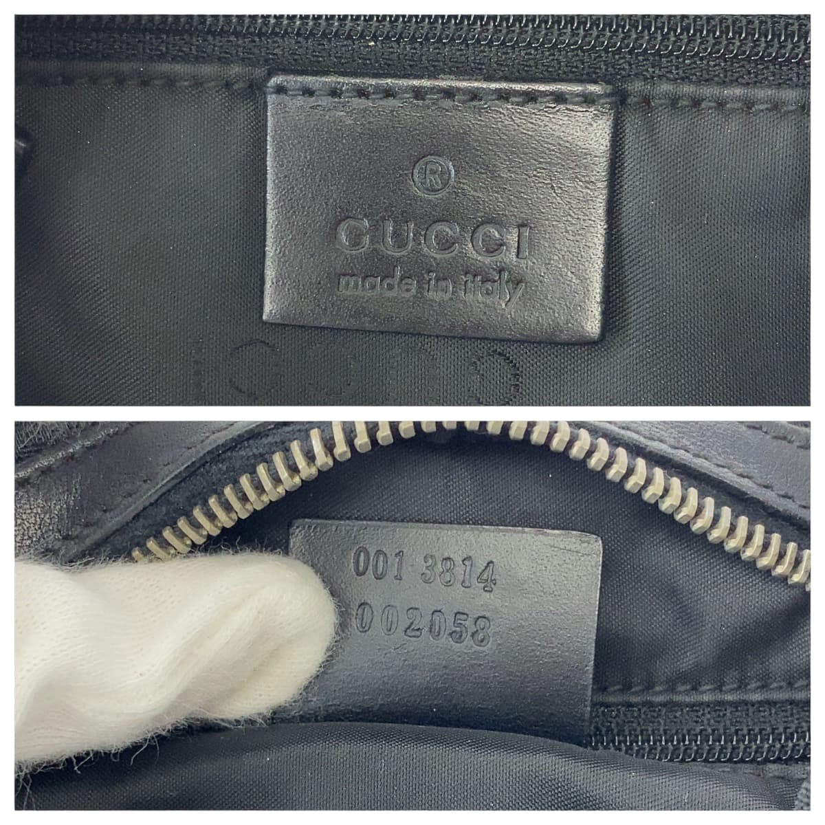 13221
GUCCI グッチ ブラック 黒 シルバー金具 GGキャンバス 001 3814 ホーボー ショルダーバッグ 肩掛け  レディース