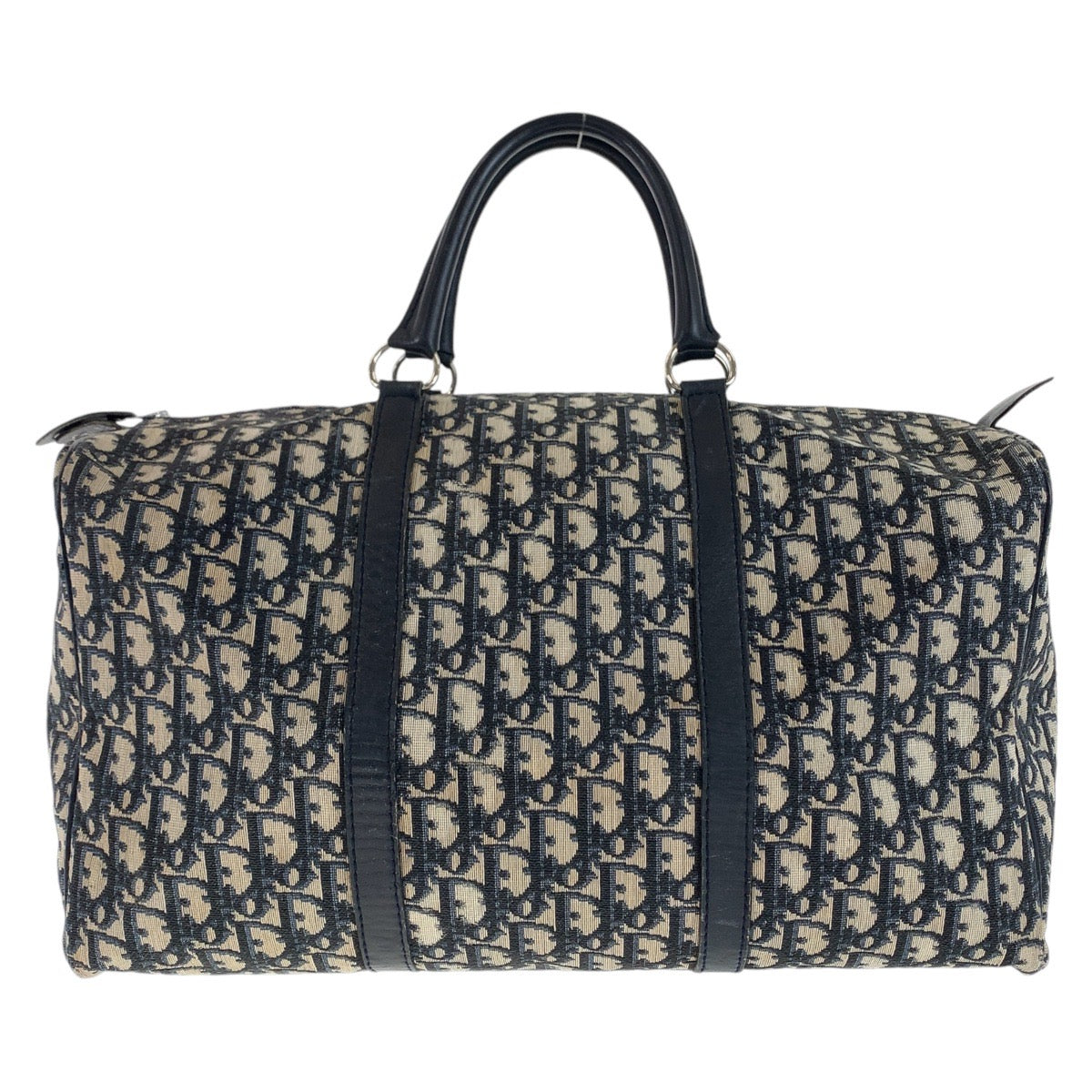 13223
Christian Dior クリスチャンディオール ヴィンテージ トロッター ネイビー シルバー金具 キャンバス / レザー ボストンバッグ ハンドバッグ  レディース