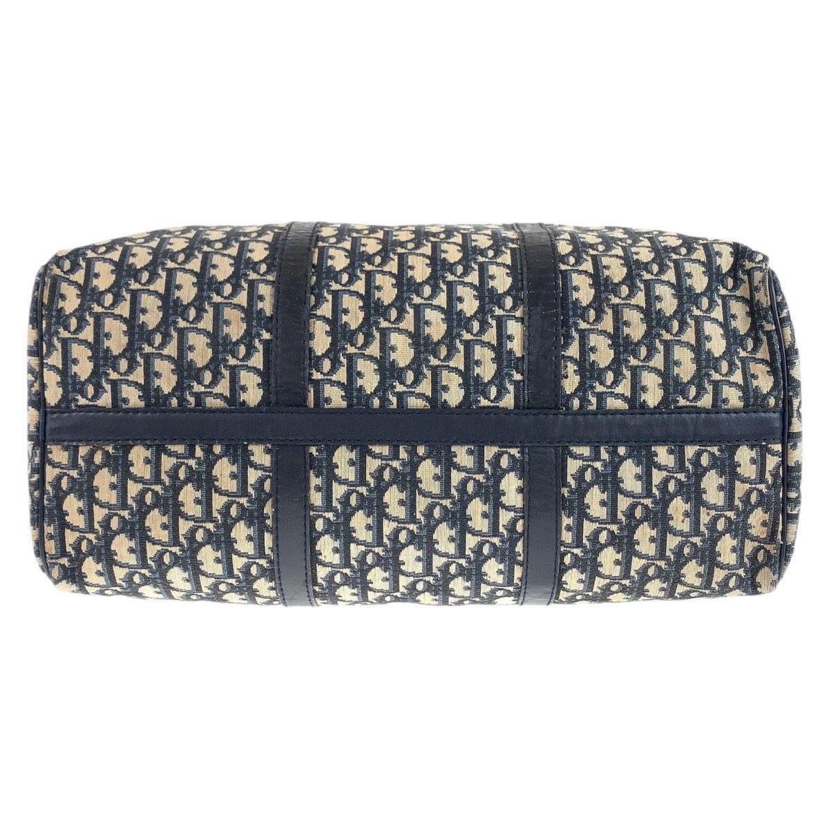 13223
Christian Dior クリスチャンディオール ヴィンテージ トロッター ネイビー シルバー金具 キャンバス / レザー ボストンバッグ ハンドバッグ  レディース