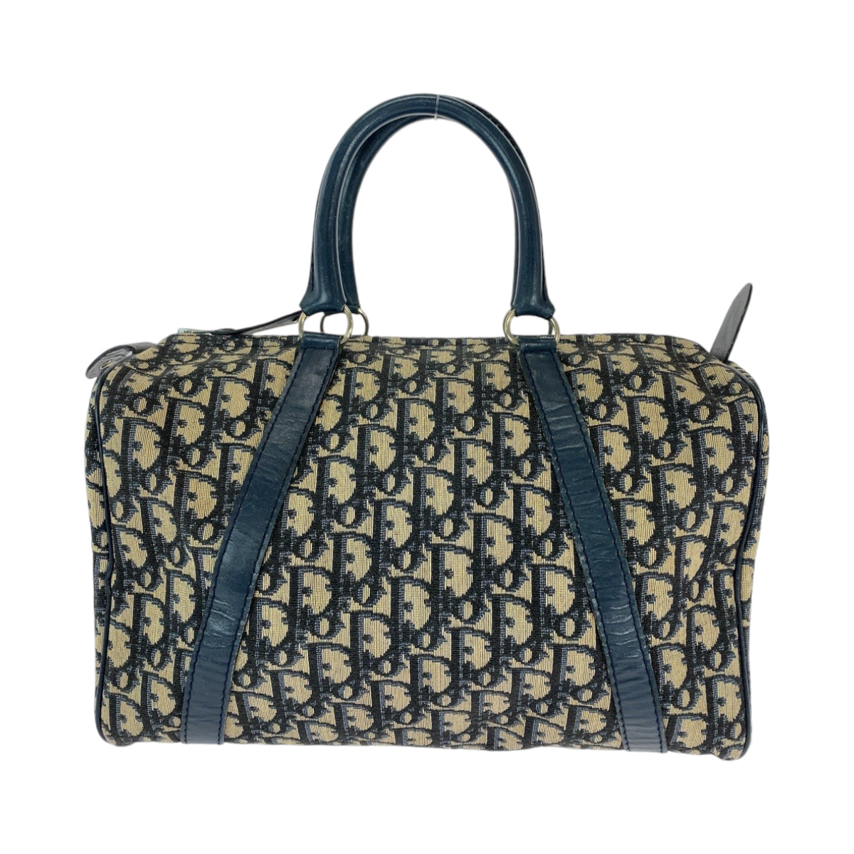 13224
Dior ディオール ヴィンテージ トロッター ネイビー ベージュ シルバー金具 キャンバス ボストンバッグ ハンドバッグ  レディース