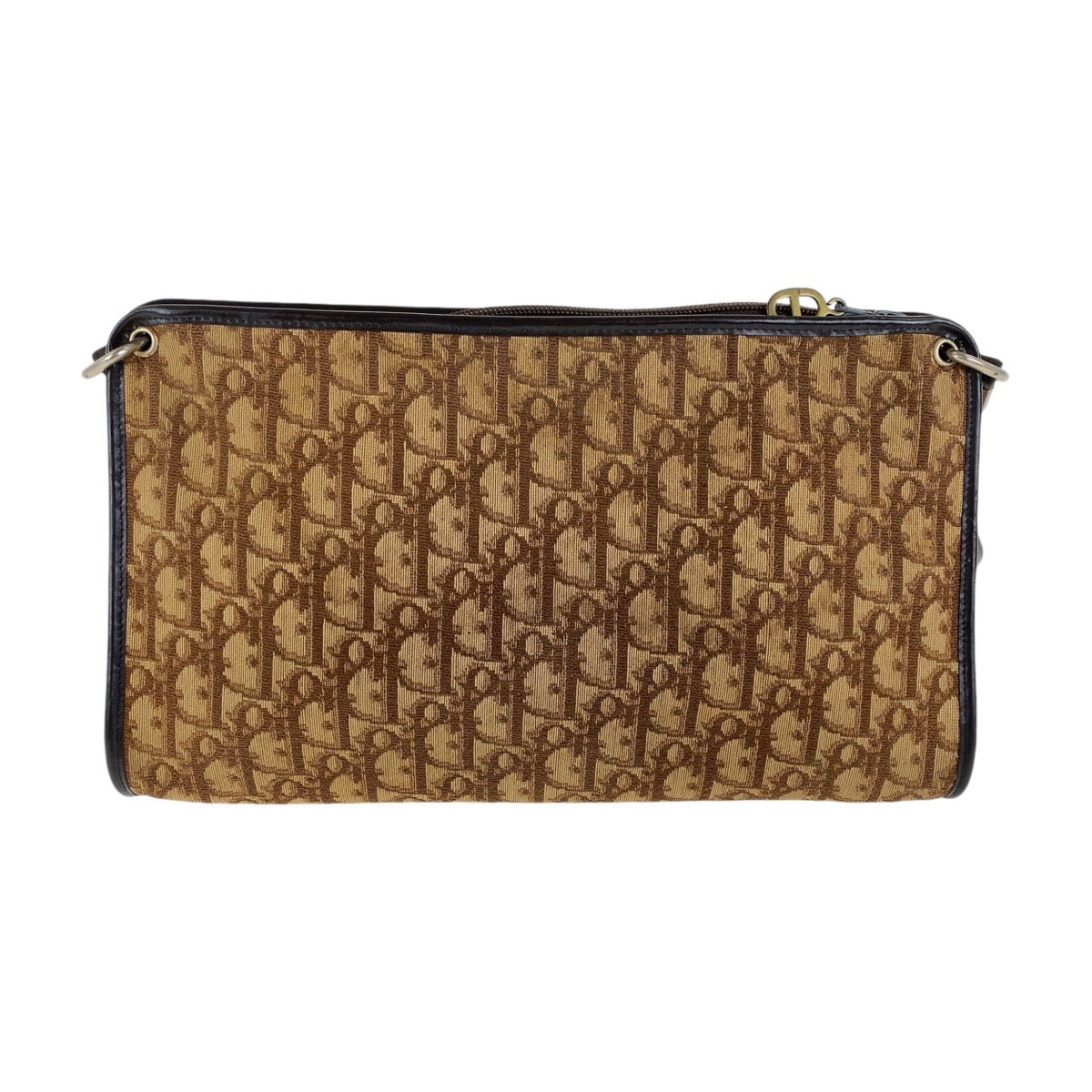 13226
Christian Dior クリスチャンディオール ヴィンテージ トロッター ブラウン ベージュ ゴールド金具 キャンバス / レザー ショルダーバッグ  レディース
