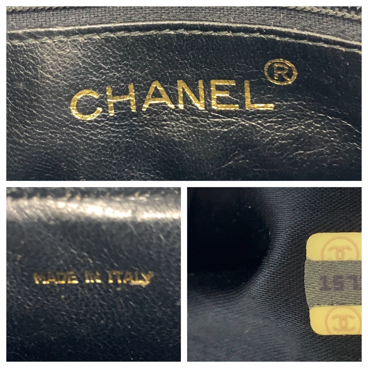 14057
CHANEL シャネル ヴィンテージ マトラッセ ココマーク フリンジ ブラック 黒 ゴールド金具 ラムスキン チェーンショルダーバッグ カメラバッグ  レディース AB140