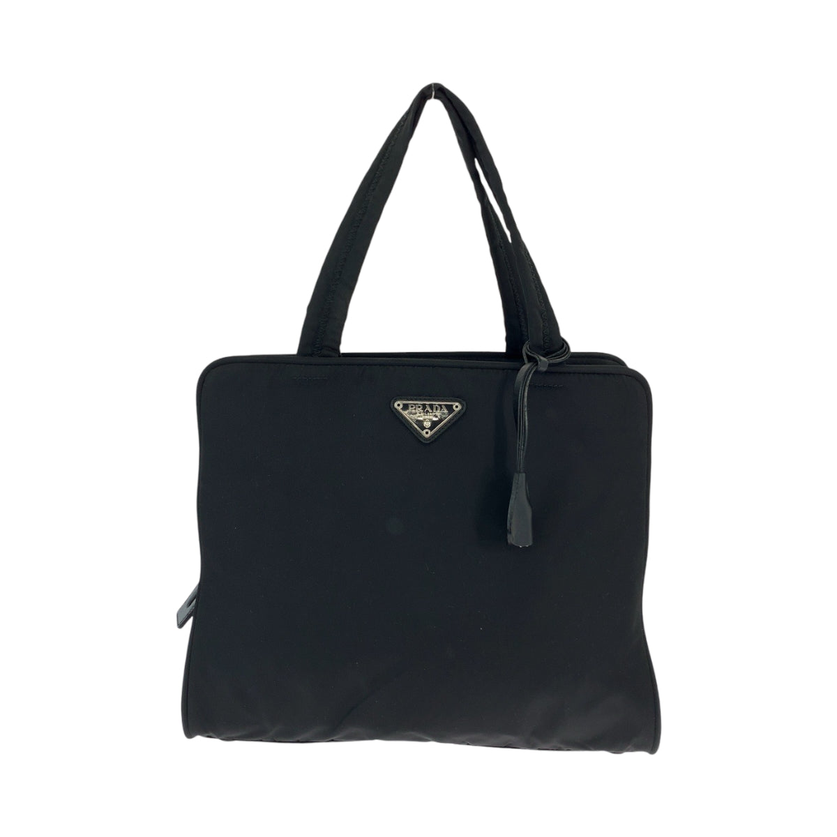 12825
PRADA プラダ テスート 三角ロゴプレート ブラック 黒 シルバー金具 ナイロン トートバッグ ハンドバッグ ショルダーバッグ  レディース