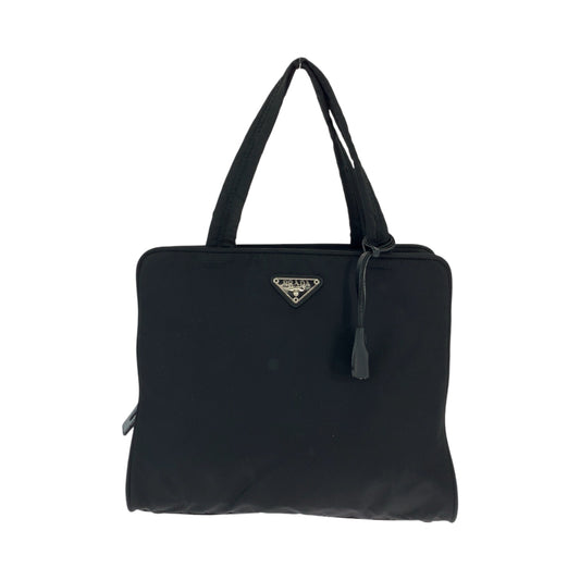 12825
PRADA プラダ テスート 三角ロゴプレート ブラック 黒 シルバー金具 ナイロン トートバッグ ハンドバッグ ショルダーバッグ  レディース