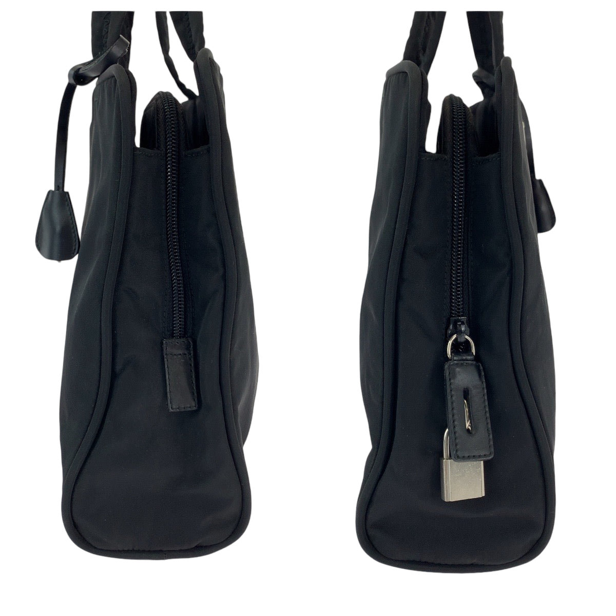 12825
PRADA プラダ テスート 三角ロゴプレート ブラック 黒 シルバー金具 ナイロン トートバッグ ハンドバッグ ショルダーバッグ  レディース